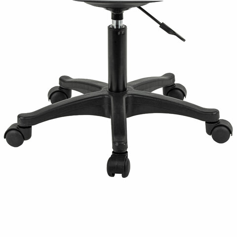 Кресло стул BRABIX "Eames MG-310 PL", пластик черный, экокожа черная, 532927