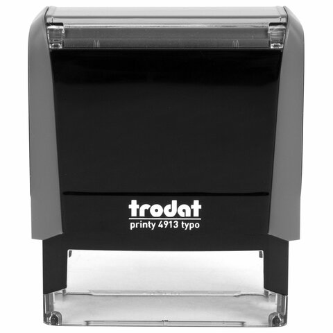 Штамп самонаборный 5-стр, 58х22 мм, синий, TRODAT 4913P4/DB, корпус СЕРЫЙ, КАССЫ В КОМПЛЕКТЕ, 43216