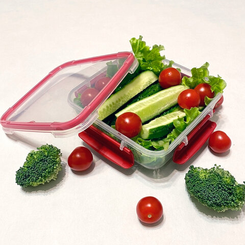 Контейнер с крышкой пищевой 1,2 л герметичный, BUTTERFLY, ланч бокс, 8,5х15,6х15,6 см, прозрачный, 4378459, 437845900