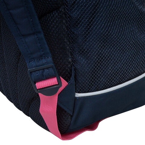 Рюкзак GRIZZLY школьный, анатомическая спинка, 2 отделения, для девочек, "STAY CHEERFUL", 38х28х18 см, RG-463-6/1