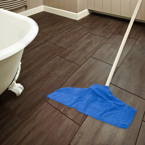 Тряпка для мытья пола из микрофибры 70х80 см "ULTRASONIC INDIGO COLOUR", синяя, 220 г/м2, LAIMA HOME, 608220