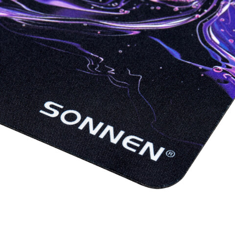 Коврик для мыши SONNEN "NEON SPLASH" резина + ткань, 250х200х2 мм, 513957