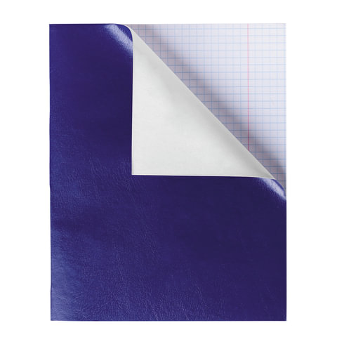 Тетрадь бумвинил, А5, 48 л., скоба, офсет №1, клетка, с полями, Синий, HATBER, 012838, 48Т5бвВ1