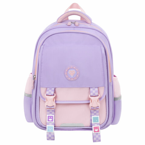Рюкзак BRAUBERG SNAP, 2 отделения, 3 кармана, "Delicate lilac", 39х28х16 см, 272068