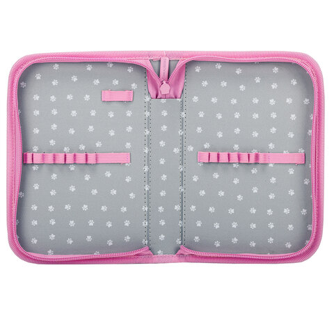 Пенал BRAUBERG, 1 отделение, полиэстер, 21х14 см, "Cat patches", 272327