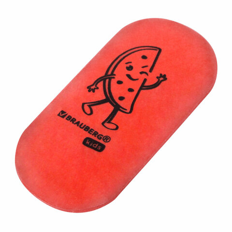 Ластик BRAUBERG KIDS "Fruits", 50х23х10 мм, пастельные цвета ассорти, 272674