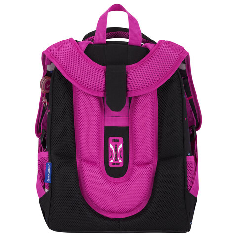 Ранец BRAUBERG PREMIUM, 2 отделения, с брелоком, "Pink lava", 38х29х16 см, 273097