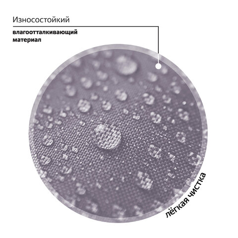 Рюкзак BRAUBERG PASTEL с термонашивками в комплекте, "Sweet paws", серый, 40х29х14 см, 272064