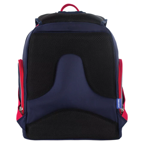 Рюкзак BRAUBERG CLASSIC, легкий каркас, премиум материал, "Lion", синий, 37х32х21 см, 228829