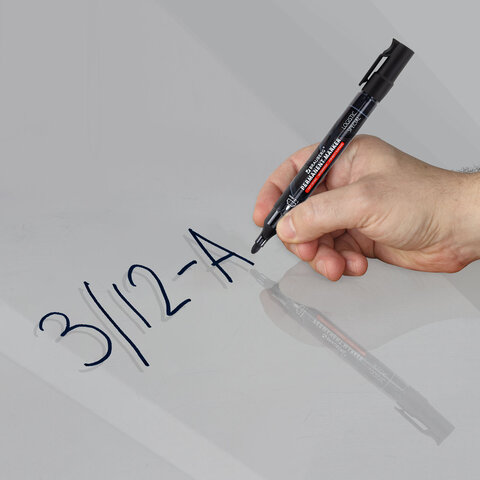 Маркер перманентный с колпачком для вскрытия коробок BRAUBERG LOGISTIC SPECIAL, черный, 1-3 мм, 152569