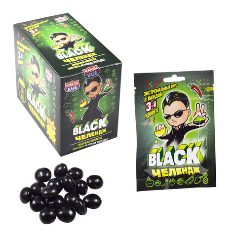 Жевательные конфеты "BLACK Челендж", 15 г, КАНДИ КЛАБ, CHW025
