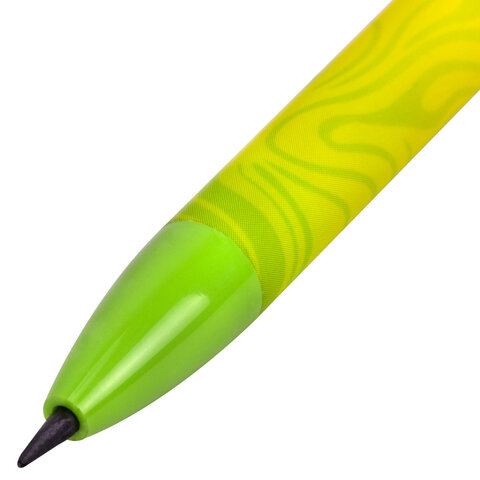 Карандаш механический цанговый 2 мм, с принтом кросс-серия МОНСТРИКИ, BRAUBERG, HB, встроенная точилка, корпус ассорти, 182111