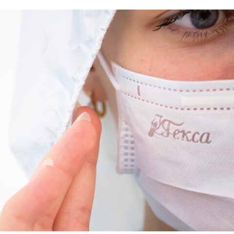 Комплект одноразовой одежды защитный КХ-87 (комбинезон, бахилы, маска), размер 56-58, ГЕКСА