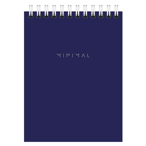Блокнот МАЛЫЙ ФОРМАТ А6, 108х145 мм, 40 л., гребень, картон, клетка, BRAUBERG "Minimal Classic", 116428