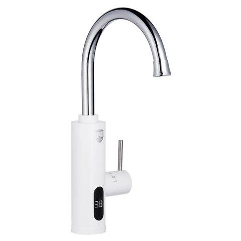 Водонагреватель проточный электрический ROYAL THERMO QuickTap, 3,3 кВт, 1,48 л/м, кран, белый, НС-1588900