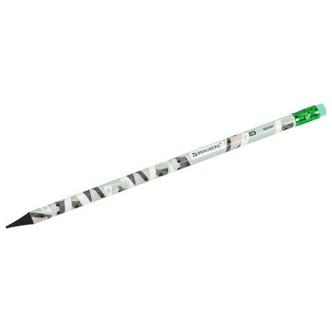 Карандаш чернографитный с принтом кросс-серия МИЛЫЕ КОТЫ, 1 шт., HB, ластик, ассорти, BRAUBERG, 182107