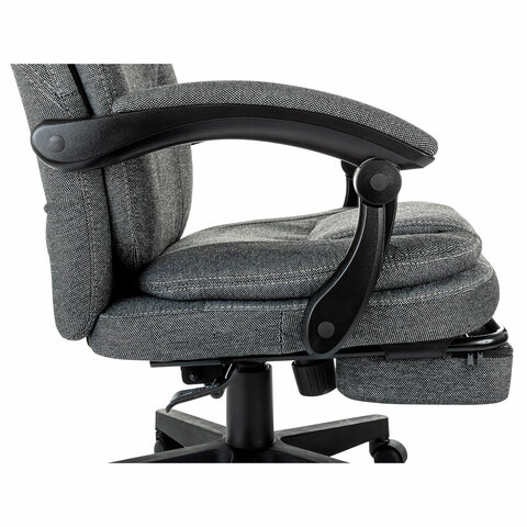 Кресло офисное CH-868MSG-BF, синхромеханизм, вибромодуль, подставка для ног, ткань, серое, 1998751