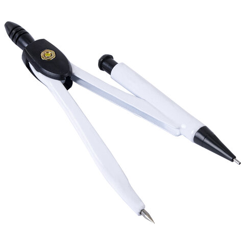 Готовальня ПИФАГОР, 8 предметов: циркуль 120 мм, чертежные принадлежности, металлический пенал, 210859