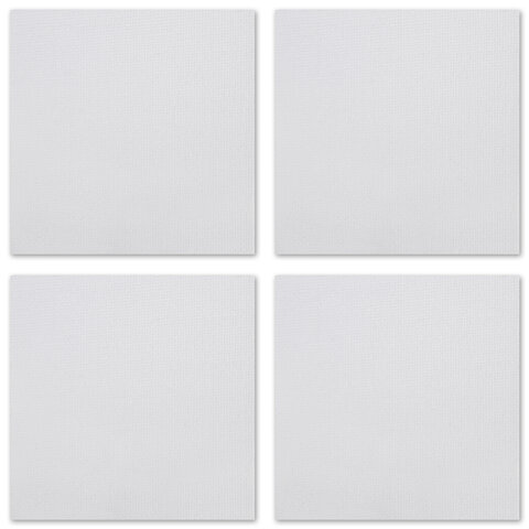 Холсты на магните квадратные НАБОР 4 шт., 7,5х7,5 см, 280 г/м2, 100% хлопок, BRAUBERG ART CLASSIC, 192333