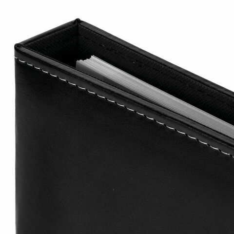 Фотоальбом BRAUBERG "Premium Black" 20 магнитных листов 30х32 см, под кожу, черный, 391186