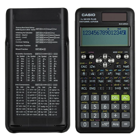 Калькулятор инженерный CASIO FX-991ES PLUS-2 (162х77 мм), 417 функций, двойное питание, сертифицирован для ЕГЭ, FX-991ESPLUS-2S