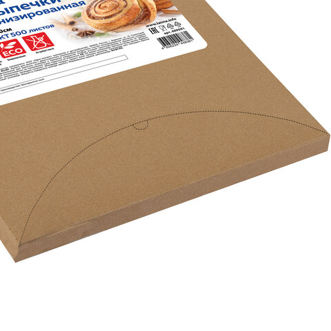 Бумага для выпечки силиконизированная в листах 40х60 см КОМПЛЕКТ 500 штук, цвет белый, LAIMA, CH, 609591