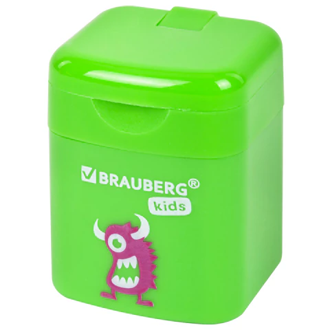 Точилка BRAUBERG KIDS "Монстрик", с контейнером, корпус ассорти, 271946