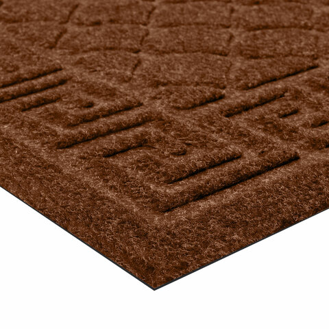 Коврик придверный 60х90 см, ВЕНГЕ, грязезащитный, 430 г/м2, фактурный рисунок ЧЕШУЙКИ, ЛЮБАША, 701062