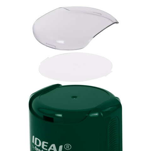 Оснастка для печатей оттиск D=42 мм, синий, TRODAT IDEAL 46042, корпус ИЗУМРУД, крышка, подушка,191407