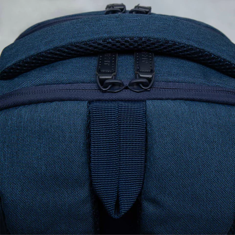 Рюкзак GRIZZLY школьный, укрепленная спинка, 2 отделения, для девочек, BLUE/ORANGE, 43х27,5х16 см, RD-341-2/3