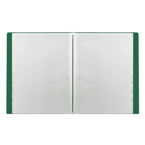 Папка 30 вкладышей STAFF, зеленая, 0,5 мм, 225699