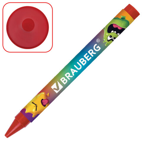 Восковые мелки BRAUBERG "МОНСТРИКИ", 12 цветов, 273238