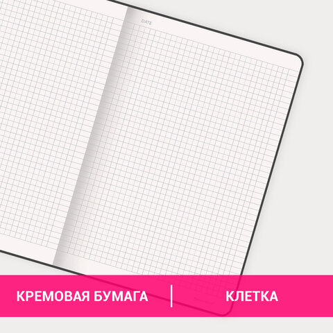 Блокнот БОЛЬШОЙ ФОРМАТ (180х250 мм) В5, BRAUBERG ULTRA, балакрон, 80 г/м2, 96 л., клетка, темно-зеленый, 113063