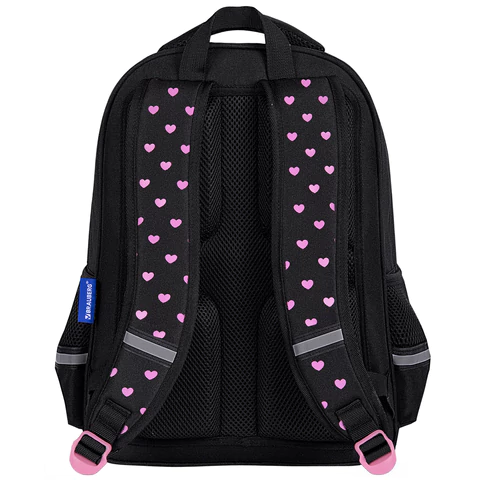Рюкзак BRAUBERG SOFT, 2 отделения, 3 кармана, "Cool cat", СВЕТЯЩИЙСЯ, 40х31х15 см, 273118