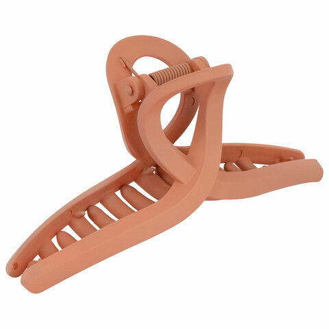 Крабы для волос НАБОР 3 шт., 4 см / 5 см / 11 см, soft touch, коричневый, MONTE VITA (МОНТЕ ВИТА), 457031