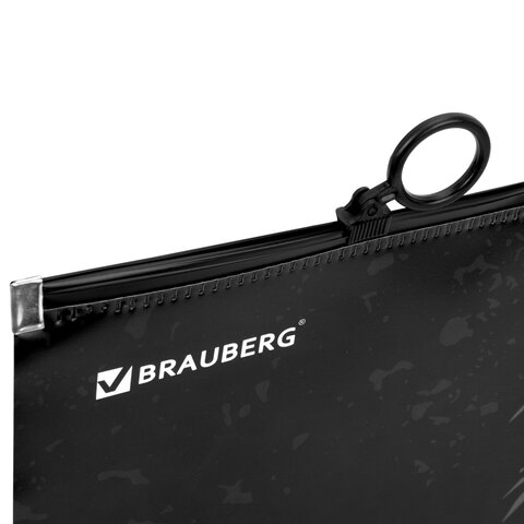 Папка для тетрадей BRAUBERG А4, 1 отделение, пластик, на zip-lock молнии, "Scary dino", 273321