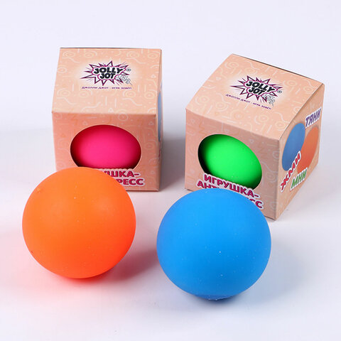 Игрушка-антистресс "ШАР", 7 см, ассорти 4 цвета, дисплей, JOLLY JOT (ДЖОЛЛИ ДЖОТ), 665811