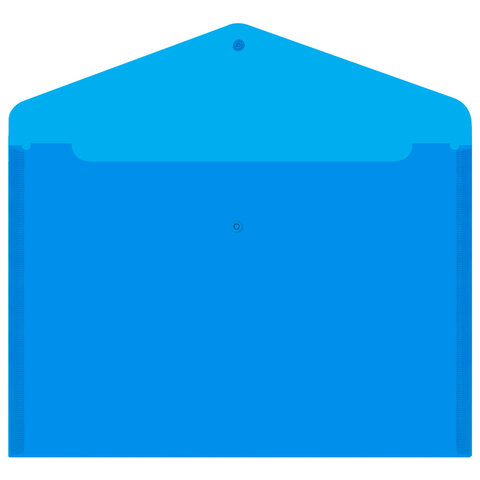 Папка-конверт с кнопкой прозрачная А4, BRAUBERG "UNIVERSAL", до 100 листов, синяя, 0,15 мм, 273071