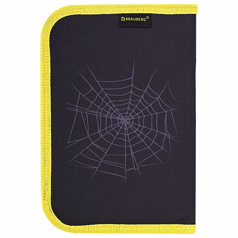Пенал BRAUBERG с наполнением, 1 отделение, 1 откидная планка, 24 предмета, 21х14 см, "Venomous spider", 271526
