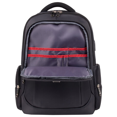 Рюкзак BRAUBERG FUNCTIONAL с отделением для ноутбука, 2 отделения, USB-порт, "Leader", 45х32х17 см, 270799