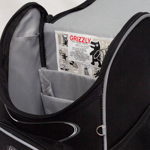 Ранец GRIZZLY анатомическая спинка, с мешком для обуви, для мальчиков, "SPACEMAN RACE", 33х25х13 см, RAm-585-4/1