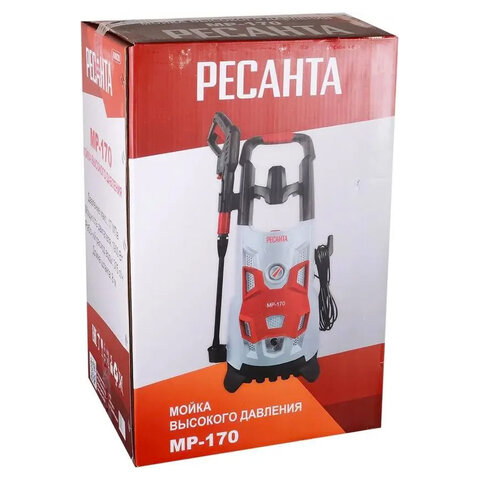 Минимойка МР-170 РЕСАНТА, мощность 1,9 кВт, давление 170 бар, шланг 8 м, 70/8/20