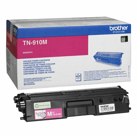 Картридж лазерный BROTHER (TN910M) HL-L9310CDW/MFC-L9570CDW, пурпурный, оригинальный, ресурс 9000 страниц