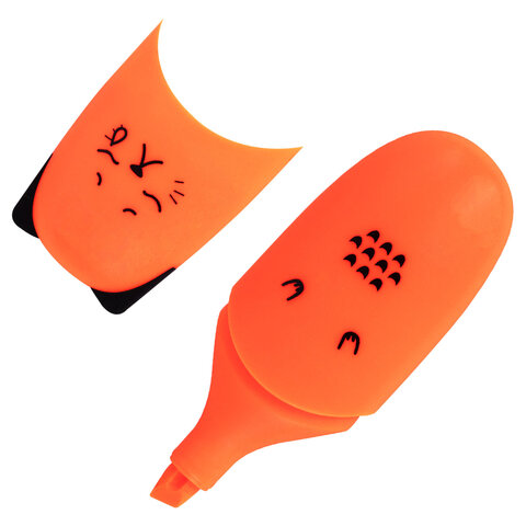 Текстовыделитель мини BRAUBERG KIDS "CUTE CATS NEON", АССОРТИ В ПЛАСТИКОВОЙ БАНКЕ, 1-5 мм, 152433