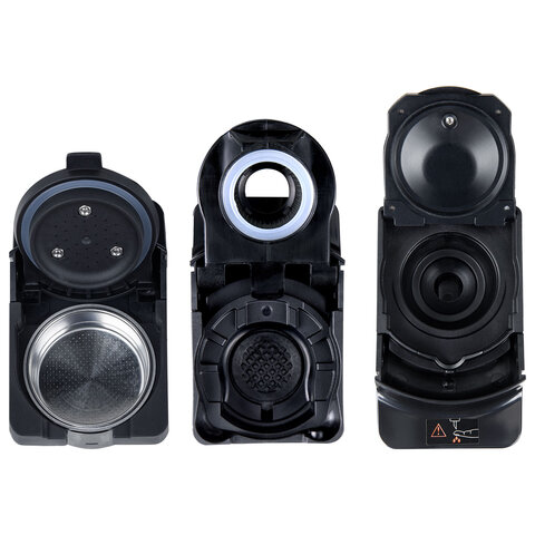 Кофемашина капсульная 3 в 1 для молотого кофе и капсул DOLCE GUSTO и NESPRESSO, SONNEN CM510B, 1450 Вт, 0,6 л, бежевая, 457338