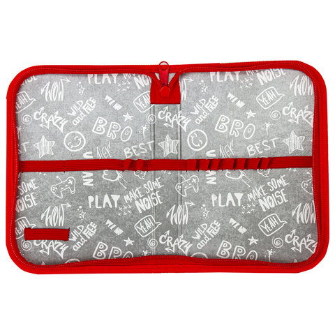 Пенал ПИФАГОР, 1 отделение, полиэстер, 19х13 см, "Monster car", 271013