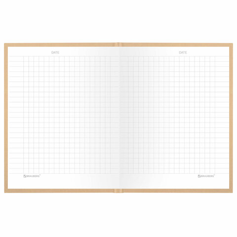 Блокнот МАЛЫЙ ФОРМАТ 110х147 мм, А6, 80 л., твердый, клетка, BRAUBERG "Minimal", бежевый, 116446