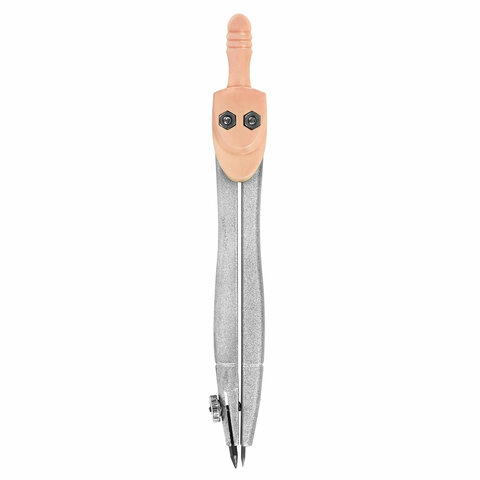 Готовальня BRAUBERG SCHOOL KIT, 8 предметов, циркуль 115 мм, чертежные принадлежности, персиковый цвет, 210704