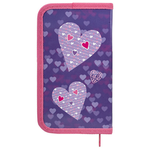 Пенал ПИФАГОР, 1 отделение, ламинированный картон, 19х11 см, "Fancy girl", 271003