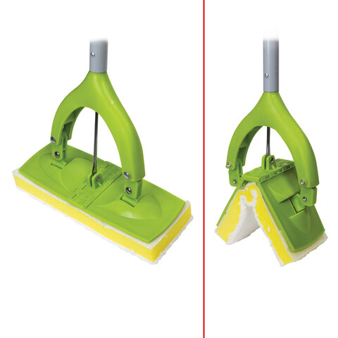 Насадка МОП для швабры самоотжимной "Бабочка" 603607, спонж/микрофибра 26 см, на липучке, ЛЮБАША, 603608